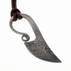 [02 M-Fing Dam] Germanisches Fingermesser - Damast