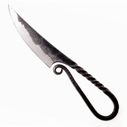 Germanisches Eisenzeitmesser aus geschmiedetem Stahl - 17 cm