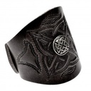 Lederarmband mit Zierniete – inspiriert von frühmittelalterlichem Design
