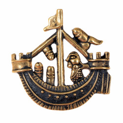 [0 PH-Ship.b] Pilgerzeichen-Anhänger "Phallus-Schiff" (Bronze)