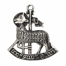 [07 PZ Agnus.b] Mittelalter-Pilgerzeichen "Agnus Dei" (Bronze)