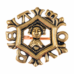 [07 Br Amo-b] Mittelalter-Brosche "Amours" (Bronze)