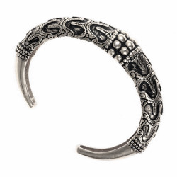 [07 AR Wik Schwer.b] Schwerer Wikinger-Armreif "Hornelund" (Bronze)