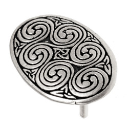 Griffabschluss Spiralen keltisch aus Bronze - 2,7 x 2 cm