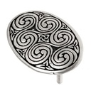 Griffabschluss Spiralen keltisch aus Bronze - 2,7 x 2 cm