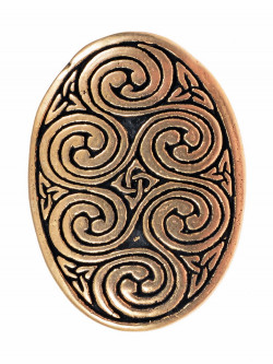 Griffabschluss Spiralen keltisch aus Bronze - 2,7 x 2 cm