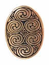 Griffabschluss Spiralen keltisch aus Bronze - 2,7 x 2 cm