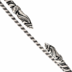 [07 Torque Raven-b] Wikinger-Torque "Raben" (Bronze)