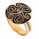 Keltischer Fingerring "Triskele" aus Bronze