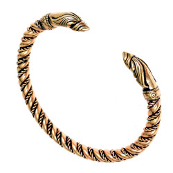 [07 AR Wik Raven.b] Wikinger-Amreifen "Raben" (Bronze)