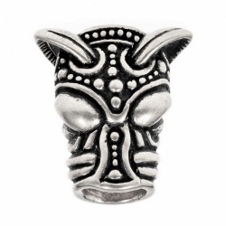 [07 BP Varg.b] Wikinger-Bartperle "Varg" - 9 mm Loch (Bronze)