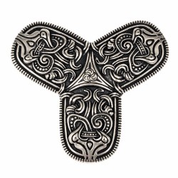 [07 Br Klee 7-br] Wikinger-Kleeblattfibel aus Upland (Bronze)