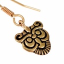 Wikinger-Ohrringe "Barnulf" aus Bronze - 3,5 x 1,3 cm