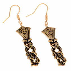 Wikinger-Ohrringe Borre-Stil aus Bronze - 6,5 cm