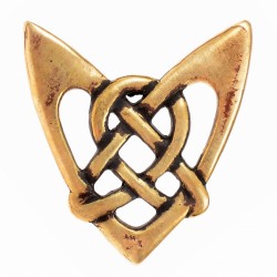 [09 End Keltknot.b] Keltische Gürtelspitze "Knoten" - 3 cm (Bronze)