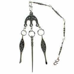 [07 WHS Hedeby.ma.br] Wikinger Hygiene Set "Hedeby" (Versilbert)