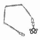 Wikinger-Kette 'Schlange' aus Bronze - 26 cm