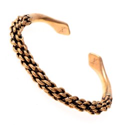 [07 AR Wik Braid] Wikinger-Amreif geflochten (Bronze Versilbert)