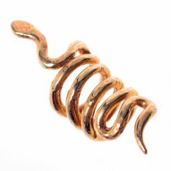 [07 BP Serpent.b] Lockenperle "Serpent" - 9 mm Loch (Bronze)