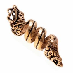 [07 BP Hedeby.b] Haarperle "Hedeby" - 8 mm Loch (Bronze)