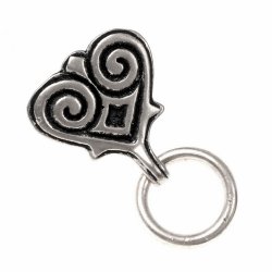 [08 ZN Heart - RI.b] Herzförmiger Wikinger-Beschlag - Ring (Bronze)