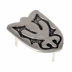 [08 ZN 1074 hoch.ma.br] Riemen-Beschlag "Birka 1074" - hoch (Bronze)