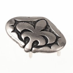 [08 ZN 1074 breit.ma.br] Riemen-Beschlag "Birka 1074" - breit (Bronze)