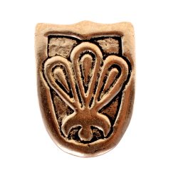 [08 ZN Birka En.ma.br] Riemenbeschlag-Ende aus Birka (Bronze)