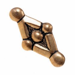 [08 ZN Raute.ma.br] Magyarischer Gürtelbeschlag "Raute" (Bronze)