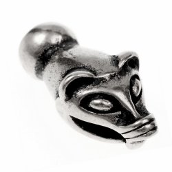 Wikinger Ketten-Enden aus Bronze - Wieselkopf, Paar
