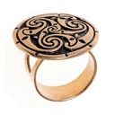 Keltischer Fingerring 'Triskelion' aus Bronze - 2,5 cm