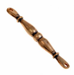 [07 SK-Glied] Wikinger-Stabkettenglied – Replik nach finnischem Lesefund (Bronze oder versilbert) (Bronze Versilbert)
