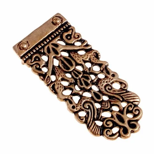 [09 End Ang 2.ma.br] Angelsächsisches Riemenende - 2 cm (Bronze)