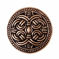 [08 ZN Flecht.b] Wikinger-Beschlag mit Flechtornament (Bronze)