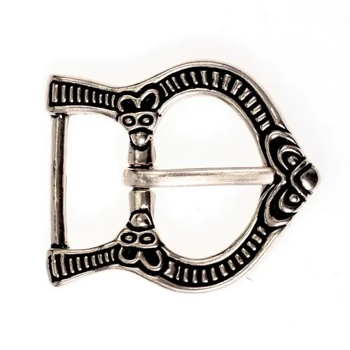 [09 Sch Maus 2.ma.br] Wikingerschnalle aus Gotland - 2 cm (Bronze Versilbert)