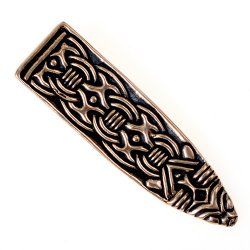 [09 End Borre 2.ma.br] Riemenzunge der Wikinger im Borrestil - 2 cm (Bronze)