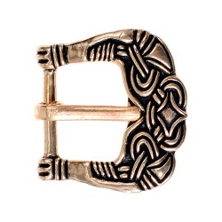 [09 Sch Birka 15.b] Wikinger-Gürtelschnalle aus Birka - 1,5 cm (Bronze)