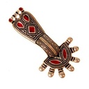 Bügelfibel mit Glaseinlagen aus Kent