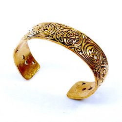 [07 AR Kelt 6.b] Keltischer Armreif "Spiralen" (Bronze)