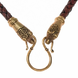 [07 LK Oseberg 50 V.fa.br] Wikinger-Halskette "Oseberg" - 50 cm (braun)