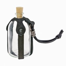 Trank-Halter 'Rune' mit Lederband - 100 ml