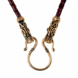 [07 LK Gotland 50 V.br] Wikinger-Lederkette "Gotland" - 50 cm (braun)