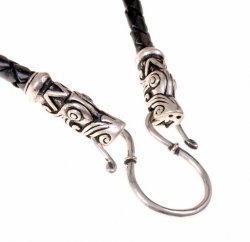 [07 LK Gotland 65.br] Wikinger-Lederkette "Gotland" - 65 cm (braun)