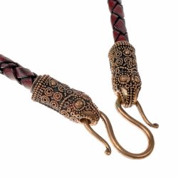 [07 LK Terslev 65.fa.br] Wikinger-Lederkette "Terslev" - 65 cm (braun)
