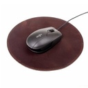 Rundes Leder-Mauspad aus Rindsleder - 22 cm
