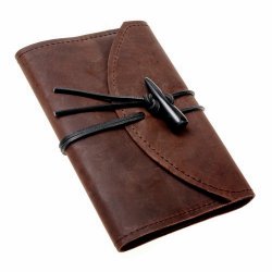 Leder-Buchhülle mit Notizbuch - klein