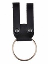 LARP-Ringhalter 'Hilda' Mittelalter aus Leder - Stahlring 6 cm