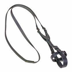 [15 St-Kors Shou.fa.br] Verstellbarer Flaschen-Halter aus Leder zum Umhängen – mit Schulterriemen (braun)