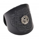 Mittelalter-Armband aus Leder mit keltischem Knoten – in Braun oder Schwarz