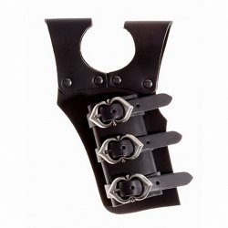 Schwerthalter Mittelalter aus Leder - 3 Schnallen